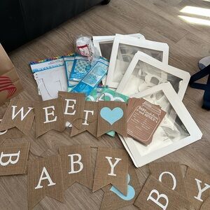 Sweet Baby Boy Burlap Banner